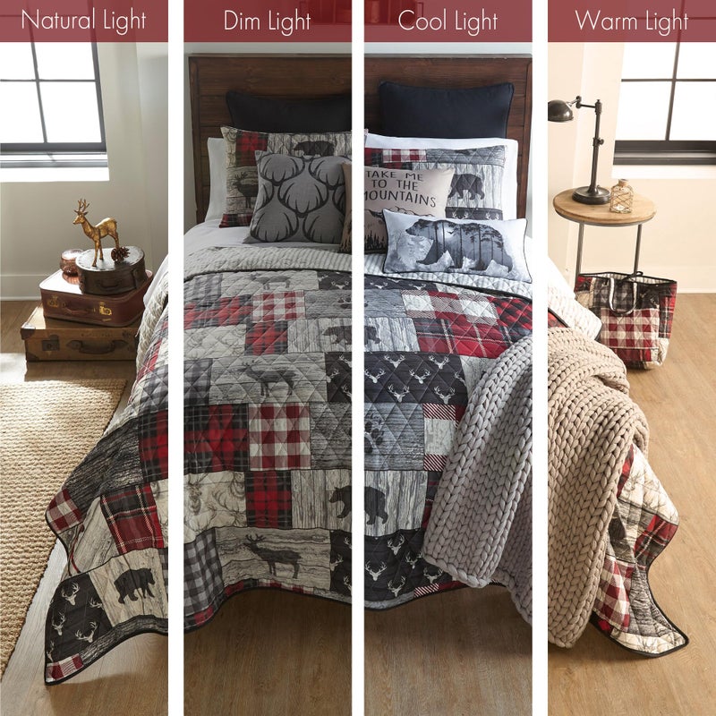 Donna Sharp Full/Queen Bedding Set - 3 Piece - Timber Lodge Quilt Set with Full/Queen Quilt and Two Standard Pillow Shams - Machine Washable - Image 5